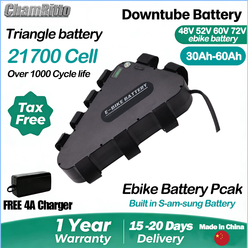 Batería triangular para bicicl - 72V 50Ah 21700 Lithium Battery reseña y precio