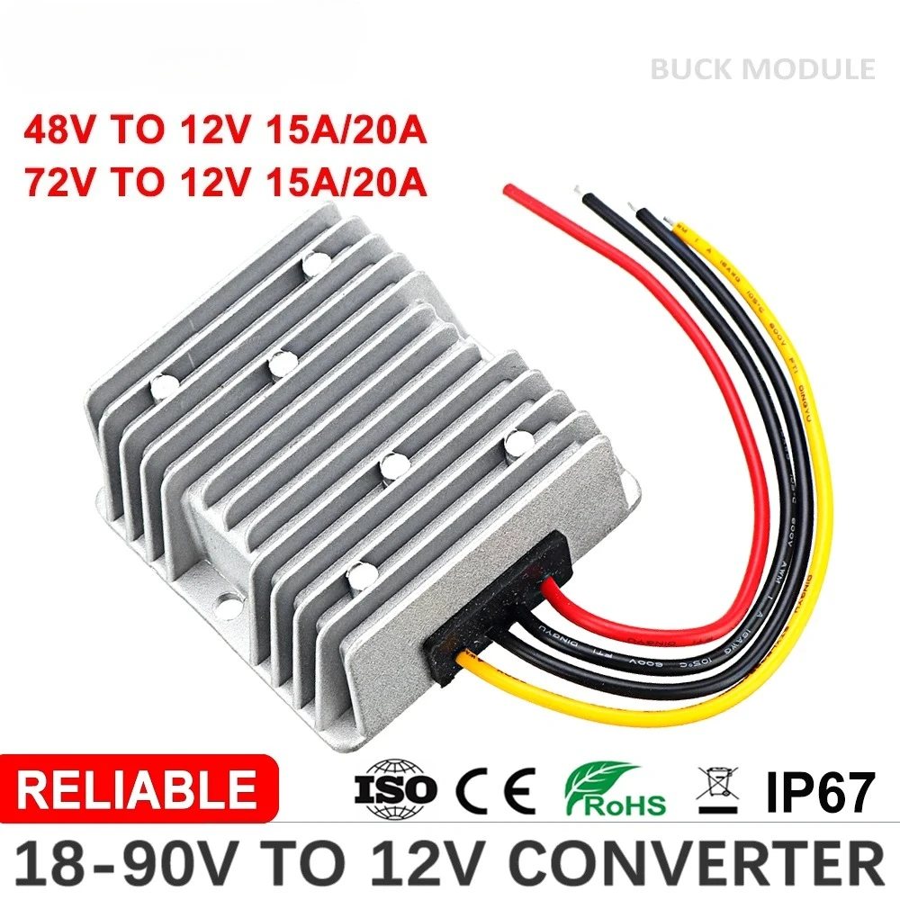 20-90V a 12V 5A 10A 15A 20A DC - 72V 15A Fast Charger reseña y precio