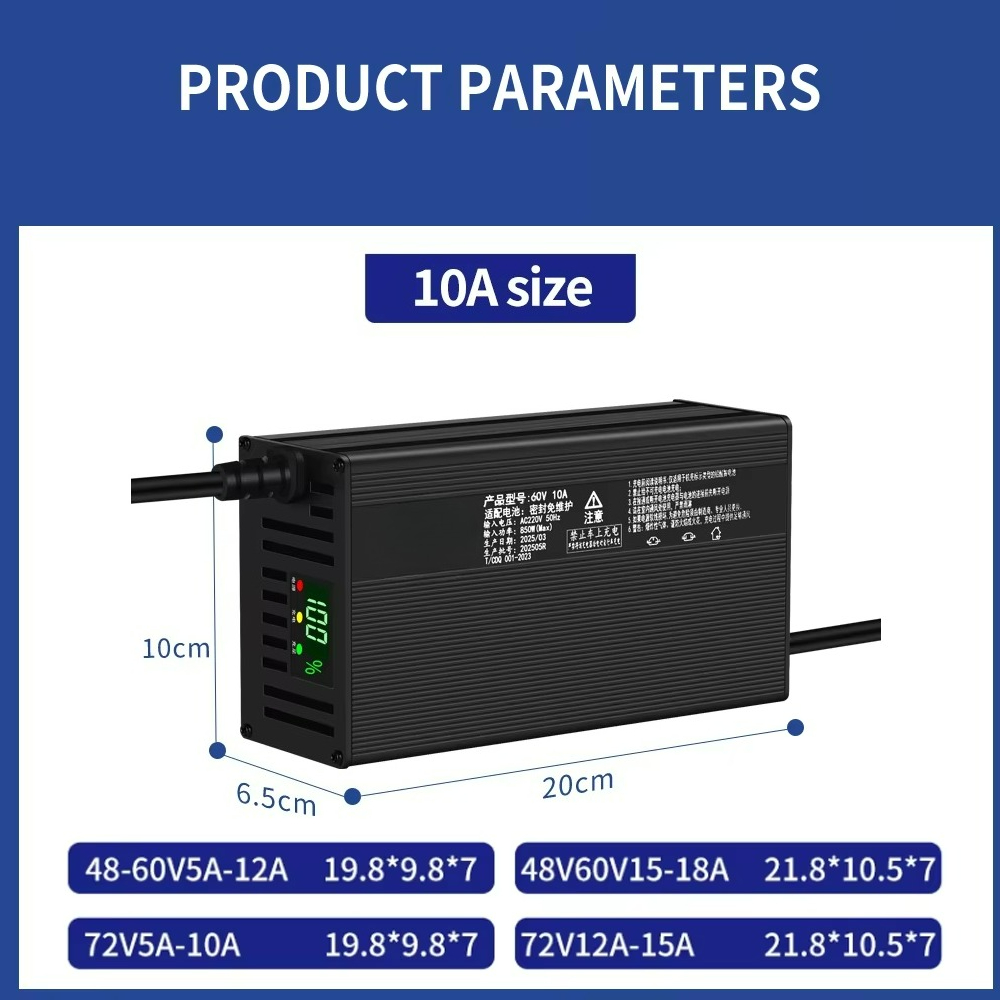 Carcasa de aluminio 48V, 60V,  - 72V 15A Fast Charger reseña y precio